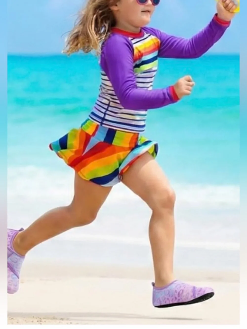 Kids Purple Leopard-Print Slip-On Water Shoes